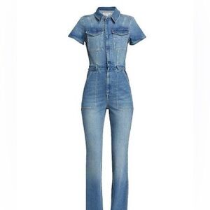 Good American NWT denim jumpsuit stretchy soft - M $199 rt
